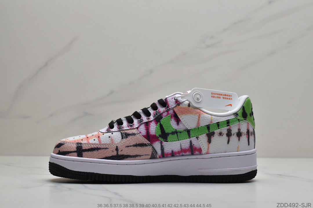 230 公司级新品首发耐克 Nike Air Force 1 Low “Black Tie Dye” 扎染 空军一号低帮百搭休闲运动板鞋CW1267-101