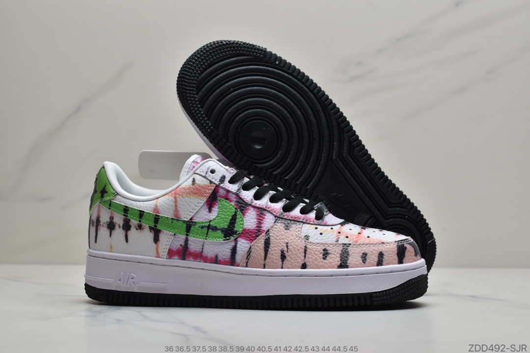 230 公司级新品首发耐克 Nike Air Force 1 Low “Black Tie Dye” 扎染 空军一号低帮百搭休闲运动板鞋CW1267-101