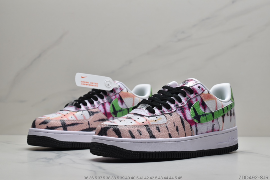 230 公司级新品首发耐克 Nike Air Force 1 Low “Black Tie Dye” 扎染 空军一号低帮百搭休闲运动板鞋CW1267-101