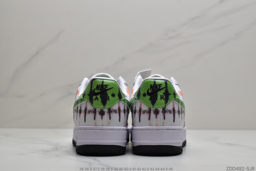 230 公司级新品首发耐克 Nike Air Force 1 Low “Black Tie Dye” 扎染 空军一号低帮百搭休闲运动板鞋CW1267-101