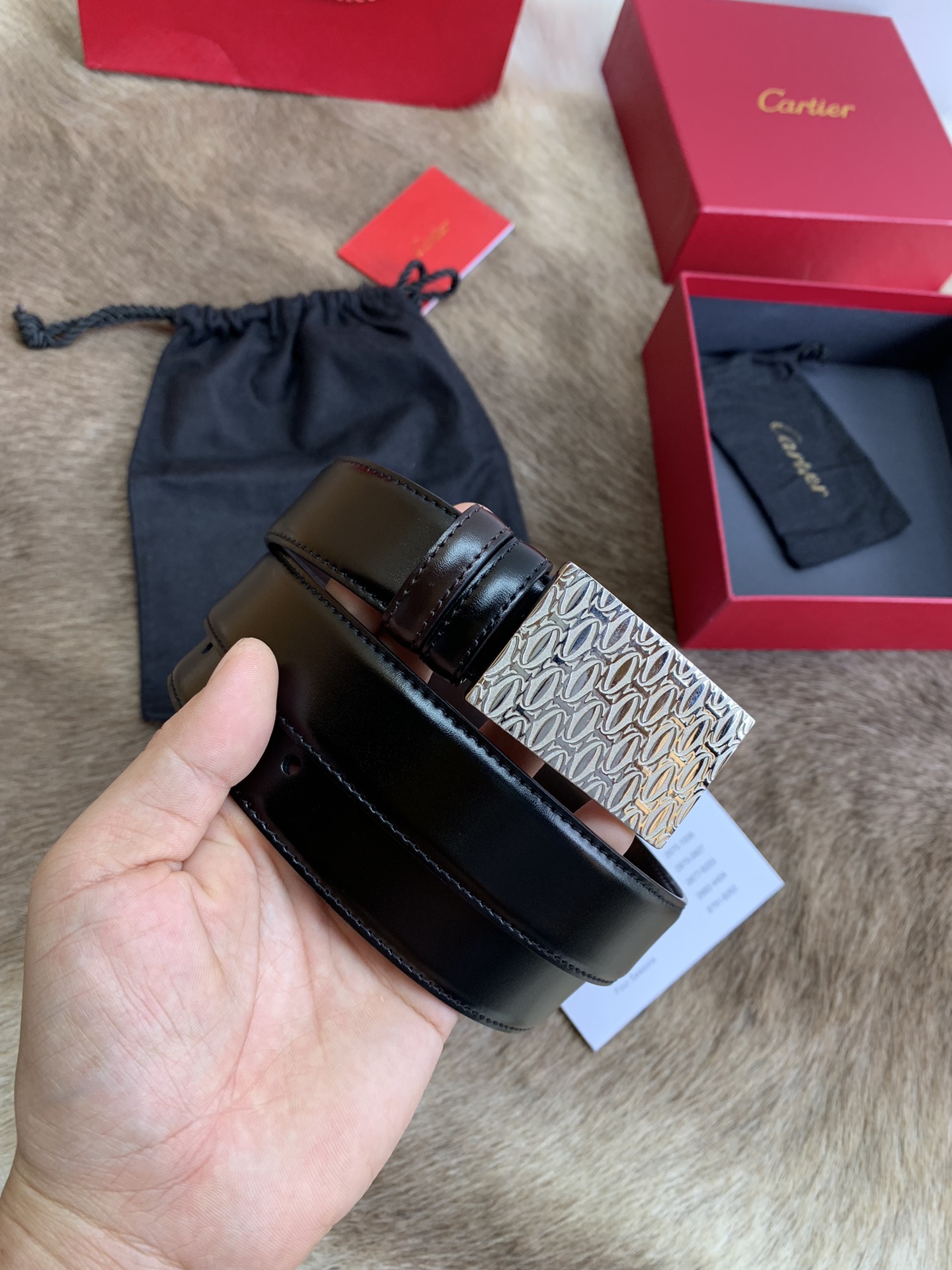 cartier卡地亚代购级男士双面小牛皮腰带 独家渠道原厂意大利小牛皮 .