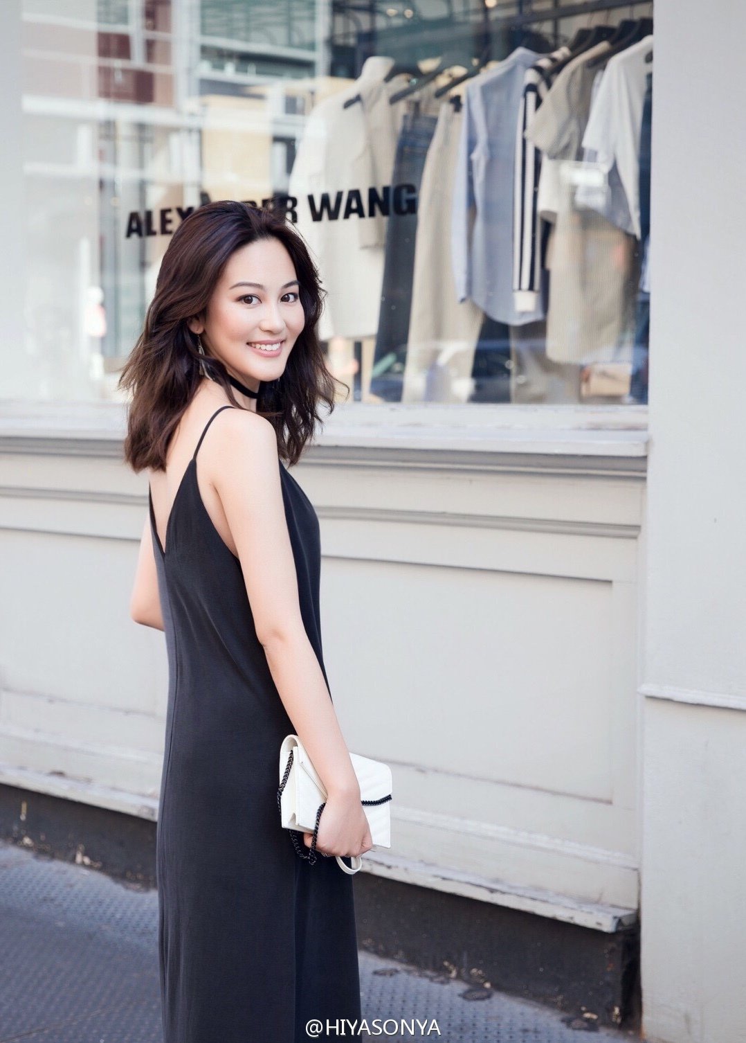 Saint laurent Ysl woc19小号信封包 393953白色黑扣