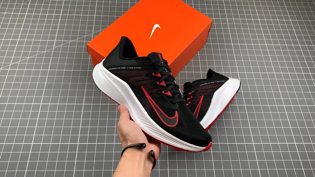 nike quest black orange