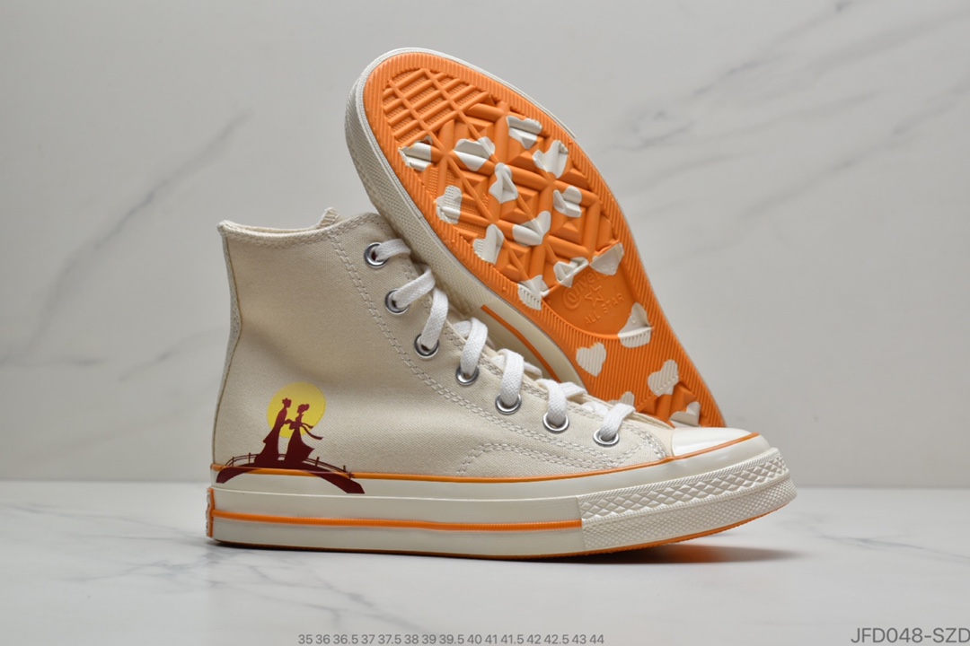 170 公司级 Mille Bobby Brown x Converse Chuck Taylor All Star 1970 High复古三星标高帮运动硫化板鞋