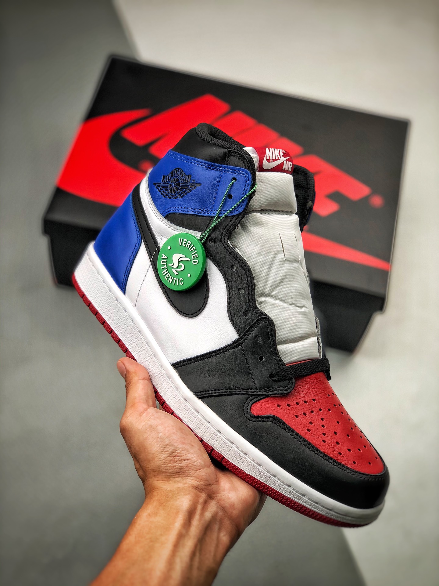 AirJordan 1 Retro To Rojo/Azul contraste / TO N.º de artículo: 575441-026 Nuevo desarrollo, comparación con el original…