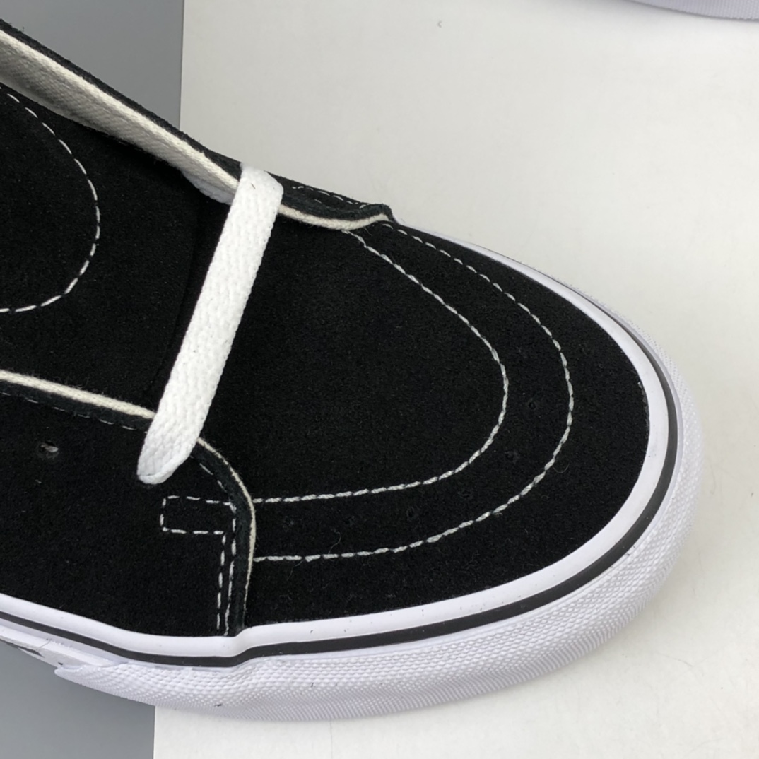 160 Vans ComfyCush Sk8-Hi 时尚款黑灰棋盘底印花底高帮板鞋 VN0A3WMBWI6