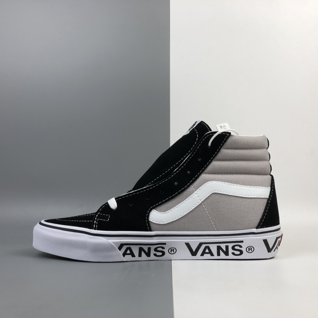 160 Vans ComfyCush Sk8-Hi 时尚款黑灰棋盘底印花底高帮板鞋 VN0A3WMBWI6
