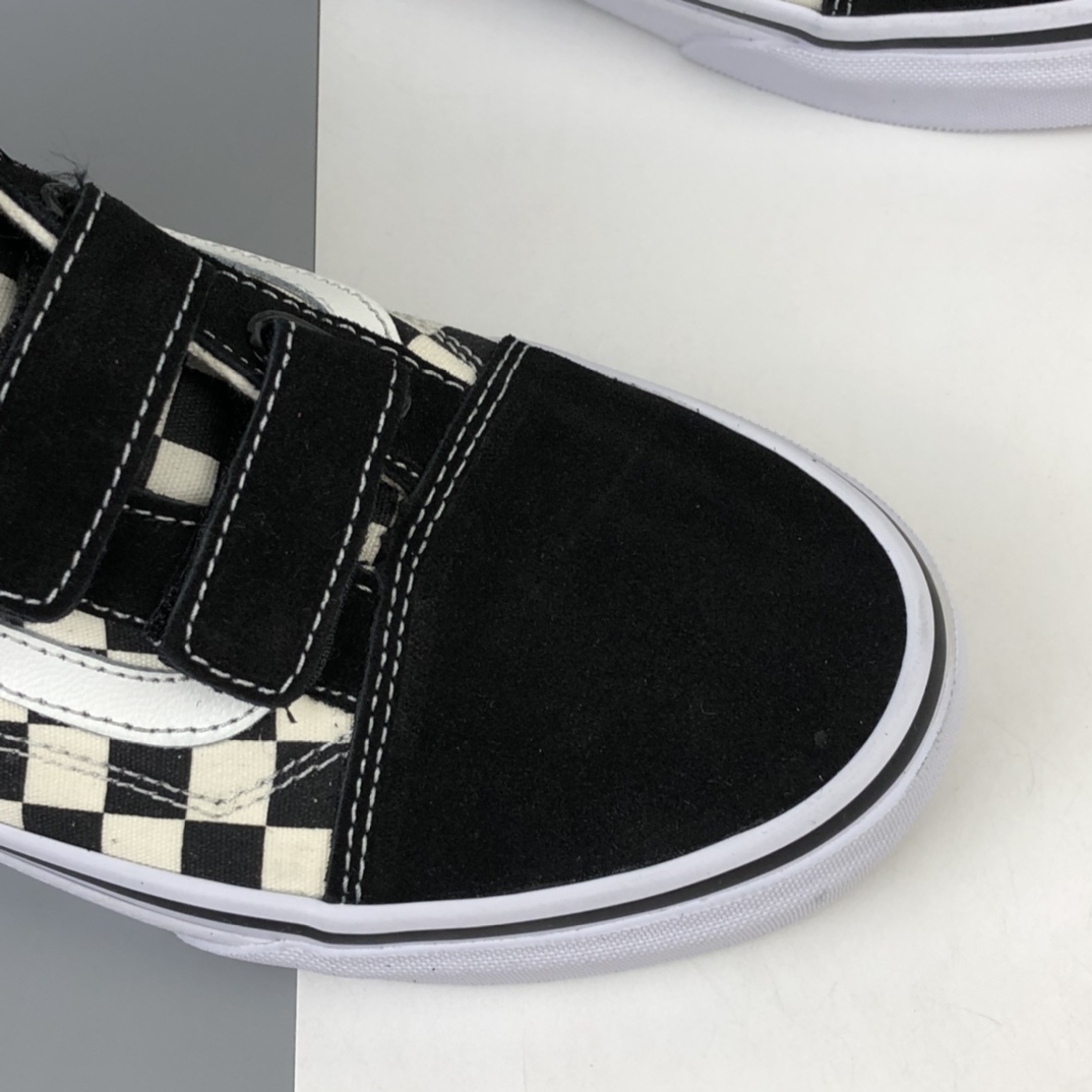 150 Vans Old Skool V 万斯魔术贴系列棋盘格低帮板鞋 VN0A3D29EO1
