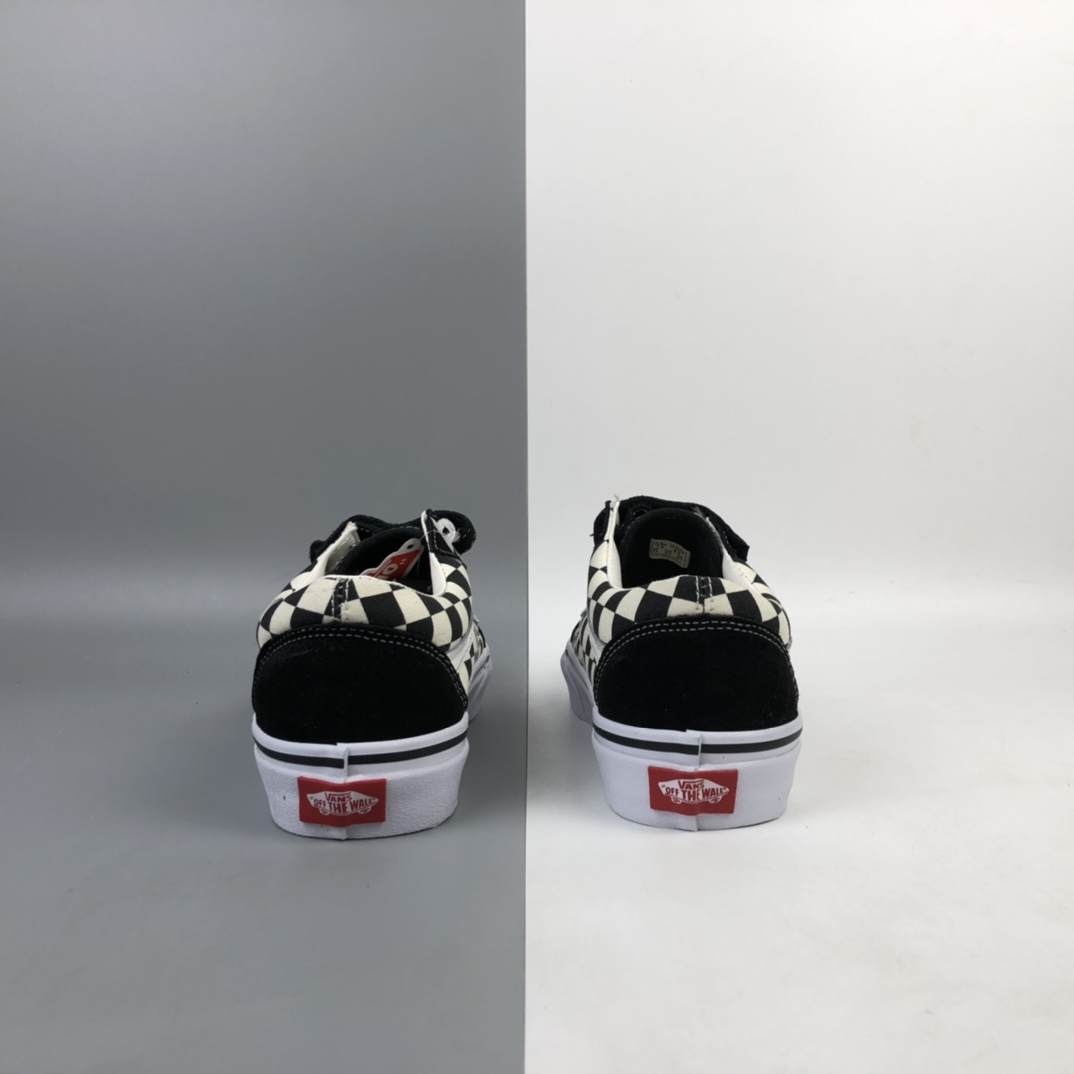 150 Vans Old Skool V 万斯魔术贴系列棋盘格低帮板鞋 VN0A3D29EO1