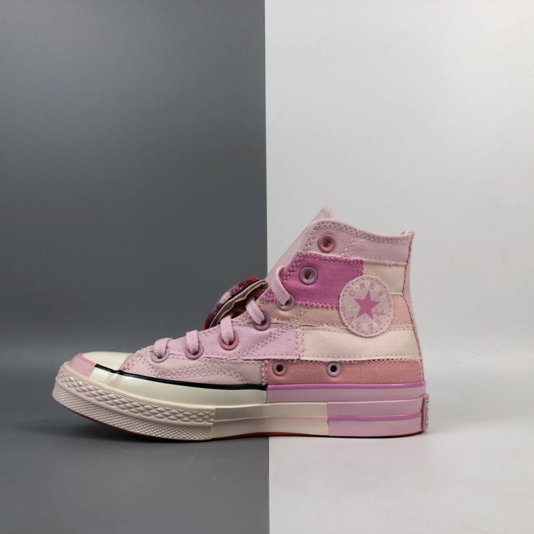 160 Mille Bobby Brown x Converse 少女粉系米粒粉高帮休闲板鞋 167298C