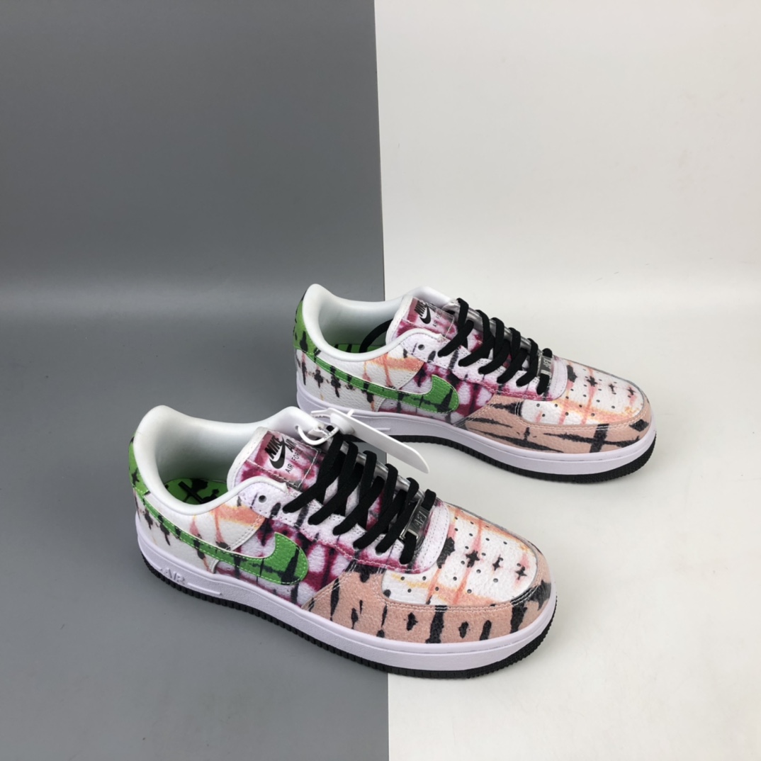 230 Nike Air Force 1 Low“Black Tie Dye”空军一号扎染低帮百搭休闲运动板鞋 CW1267-101
