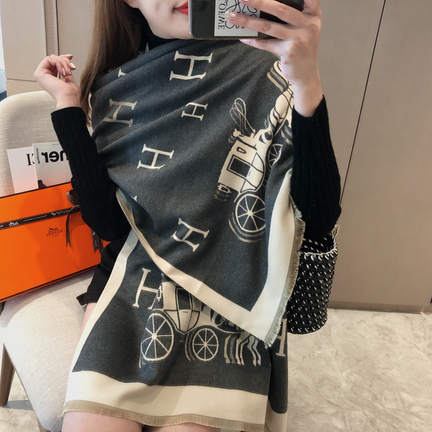 2024 series autumn and winter new carriage 🍀 Warm shawl, Mi Xu premium - Scarf