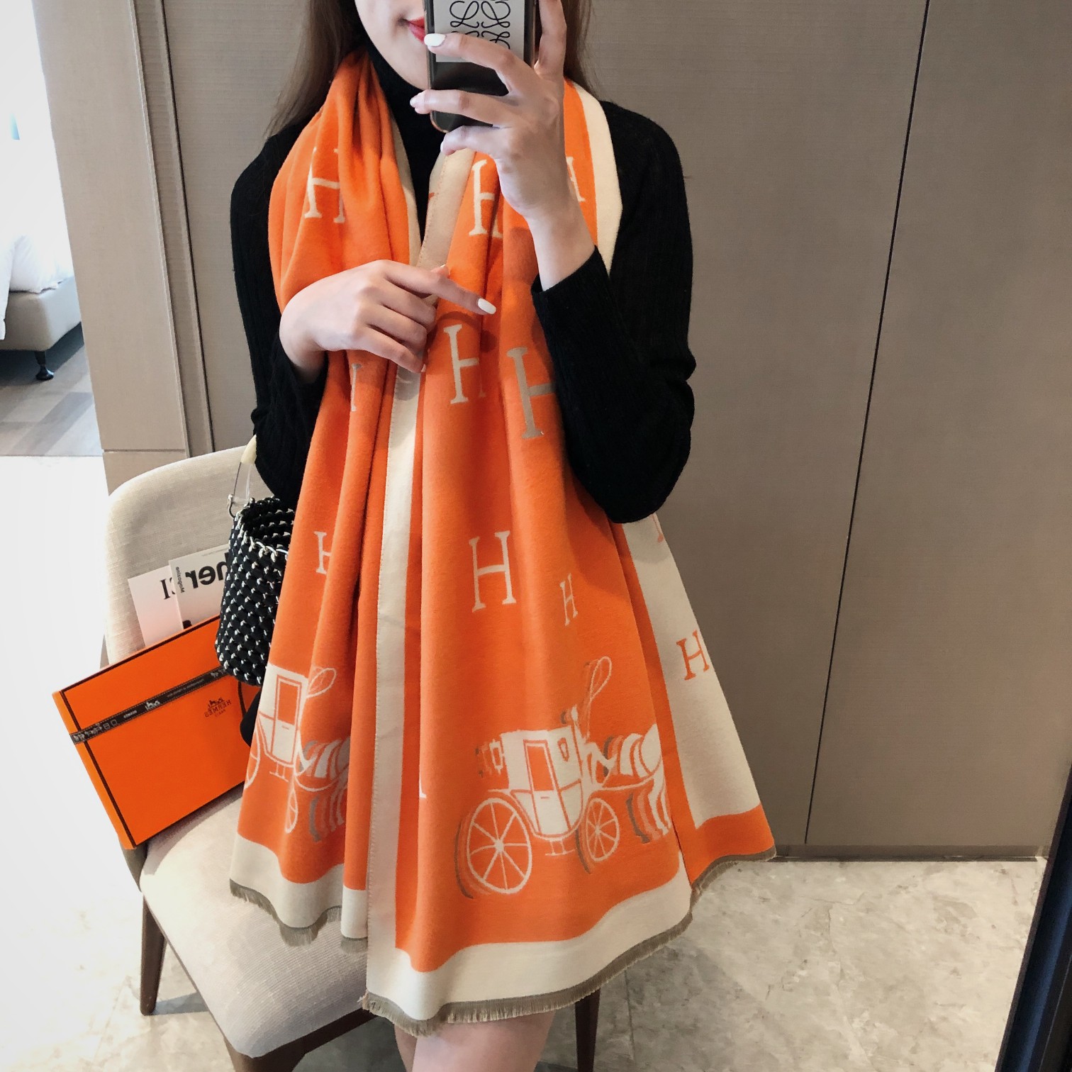 New autumn and winter models of horse drawn carriages 🍀 Warm shawl, Mi - Scarf