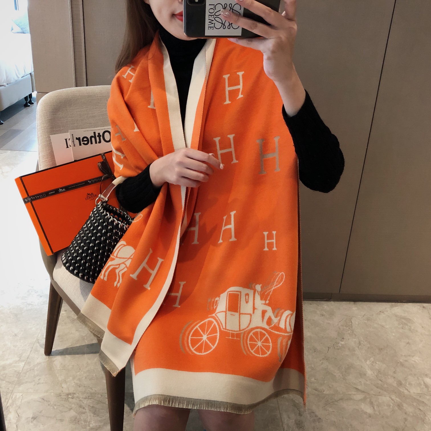 New autumn and winter models of horse drawn carriages 🍀 Warm shawl, Mi - Scarf 2