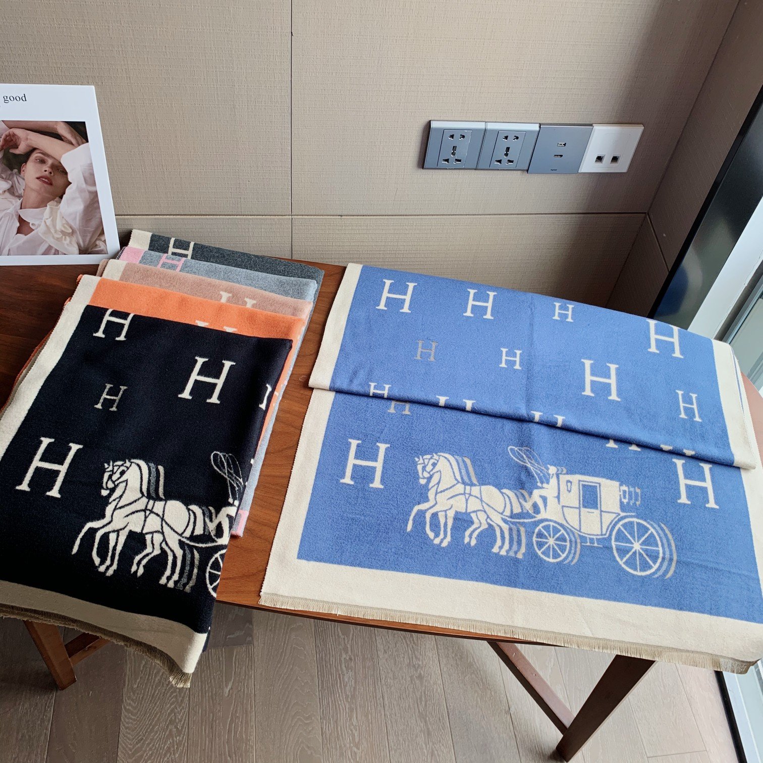 New autumn and winter models of horse drawn carriages 🍀 Warm shawl, Mi - Scarf 4