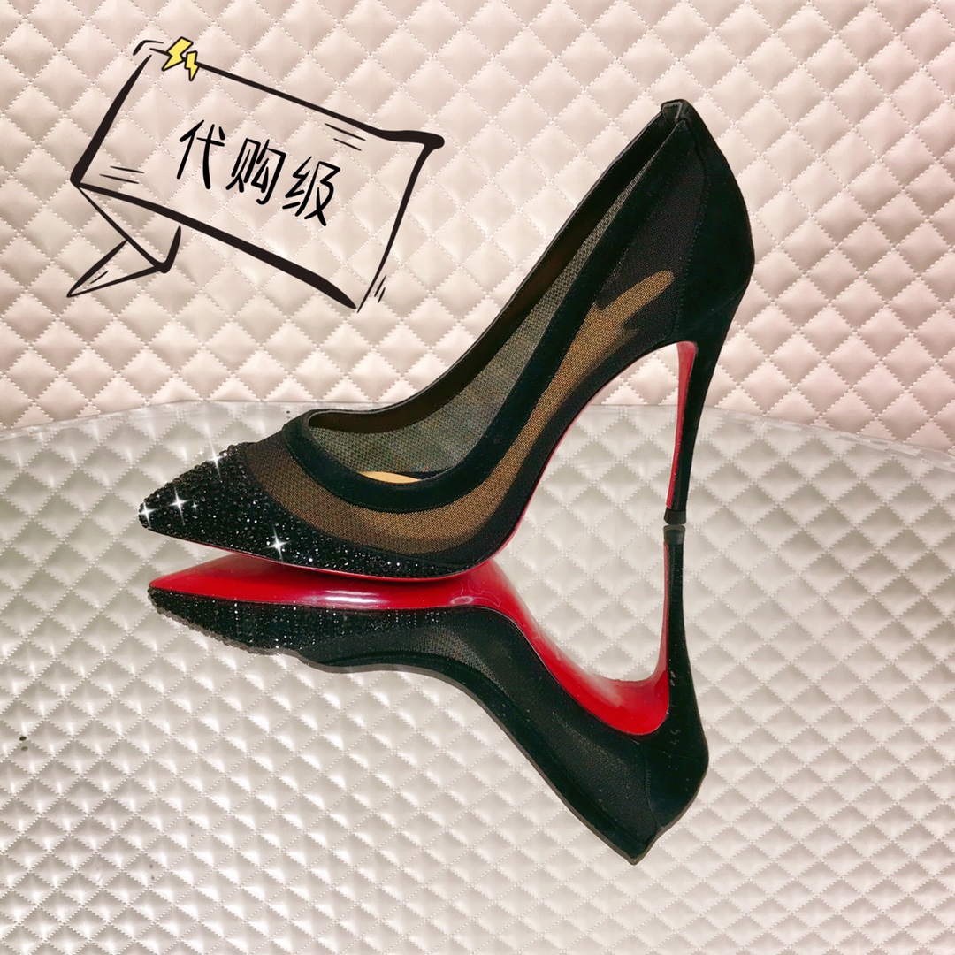 NO:100486,High-end customization 2025 diamond classic series!  H10Cm size 34-42.9033-Black Sheep Black Imitation Ao Diamond Black Net. Official website synchronization. Standard European code Reference:9033-009 Color:Black Material:Fishnet/Diamond Lining:goat leather Heel height:10Cm Sole:leather sole Size:EUR 34-42 (US 4-11):,,christian louboutin,sheep19860909高端订制 2025钻石精典款系列！ H10Cm尺码34-42码.9033-黑羊猄黑仿奥钻黑网.官网同步. 标准欧码 Reference:9033-009 Color:Black Material:Fishnet/Diamond Lining:goat leather Heel heigh:10Cm Sole:leather sole Size:EUR 34－42（US 4一11) :,,christian louboutin,sheep,Women's Shoes