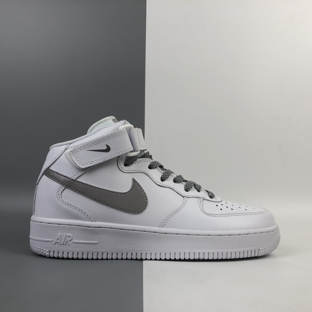200 Nike Air Force 1 AF1 MID 空军一号UN2.0全白满天星中邦板鞋 366731-606