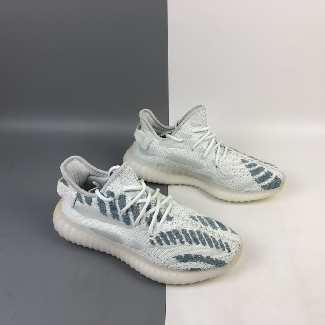 200 Adidas Yeezy Boost 350V2 百搭轻便爆米花中底休闲运动慢跑鞋 水滴夜光系列 FC9221