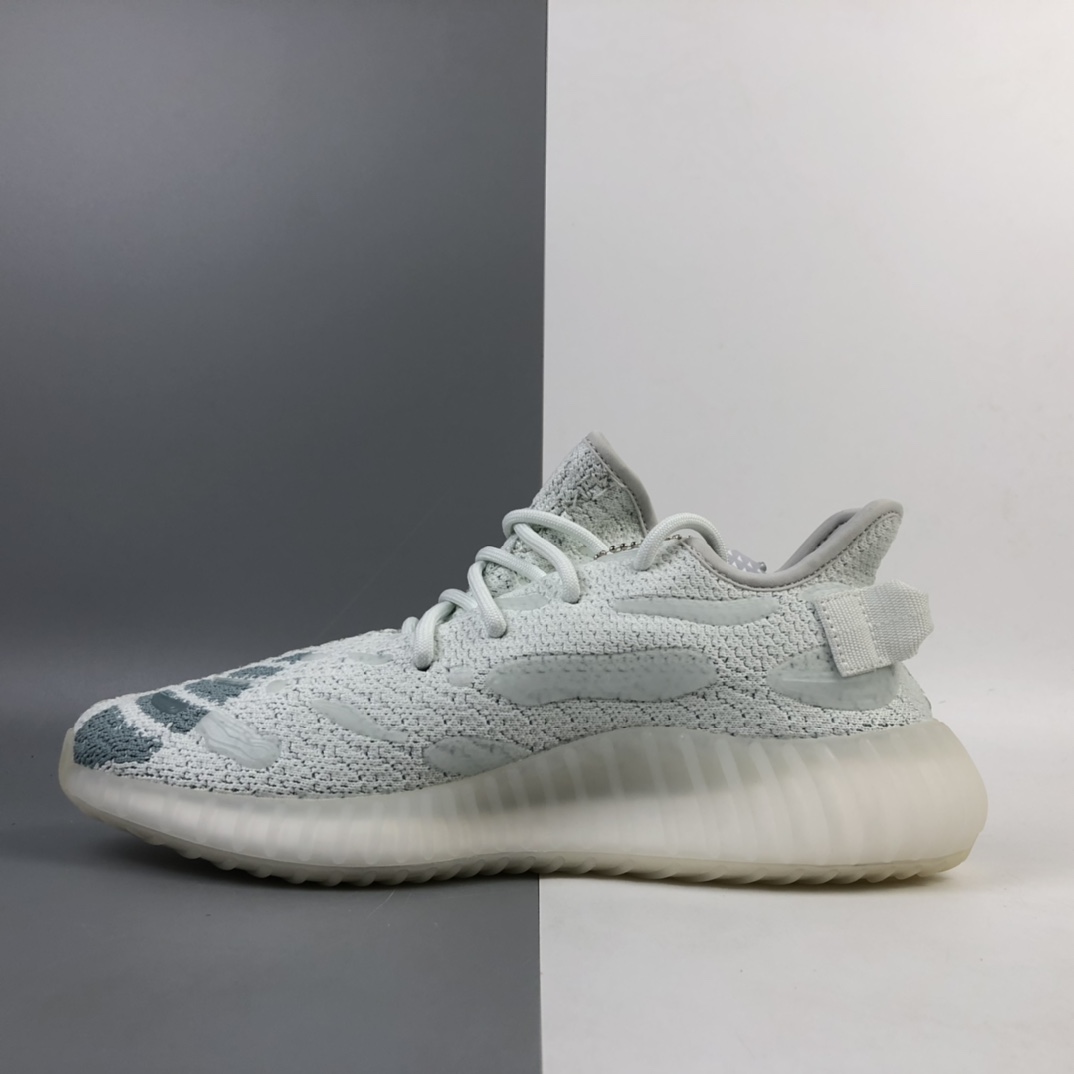 200 Adidas Yeezy Boost 350V2 百搭轻便爆米花中底休闲运动慢跑鞋 水滴夜光系列 FC9221