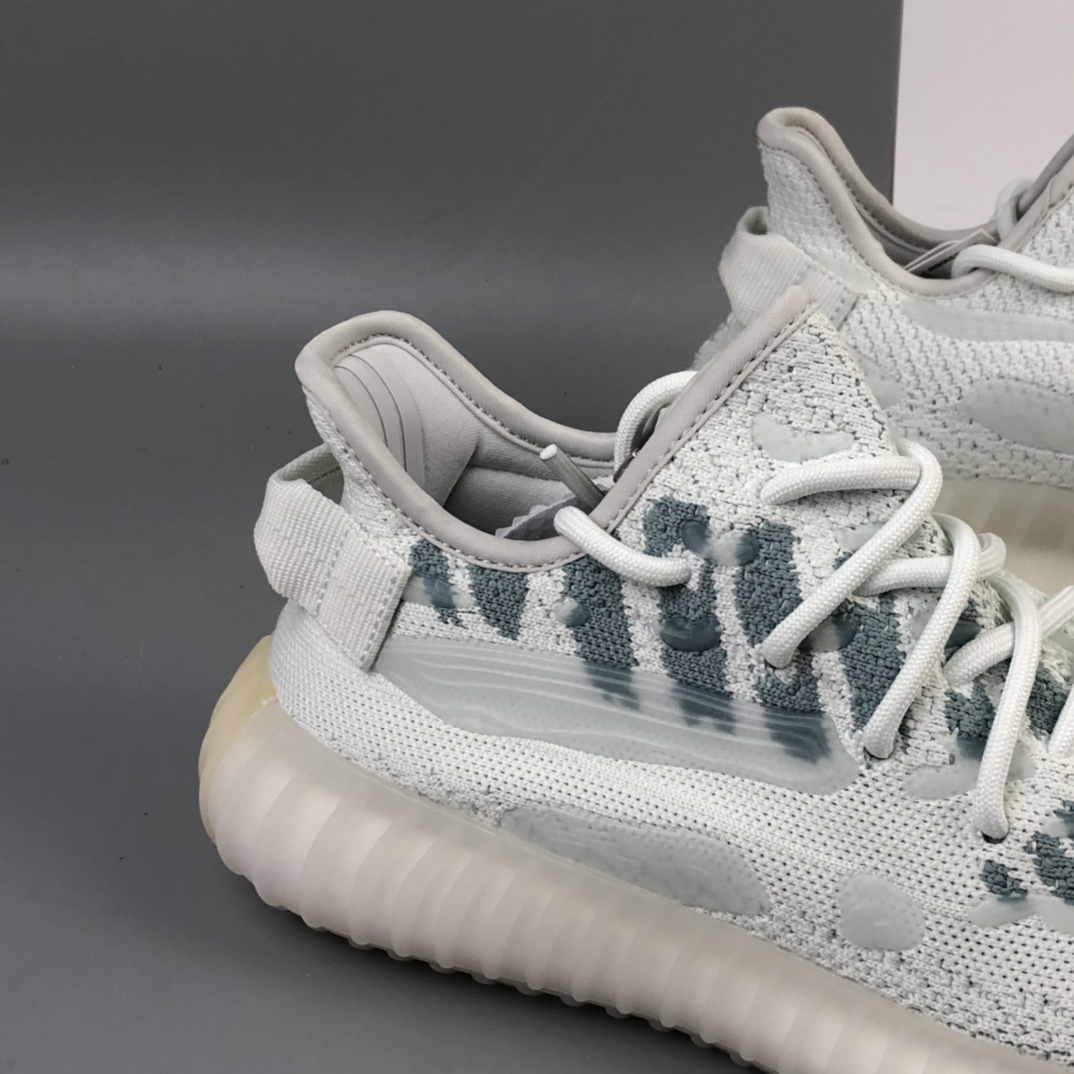 200 Adidas Yeezy Boost 350V2 百搭轻便爆米花中底休闲运动慢跑鞋 水滴夜光系列 FC9221