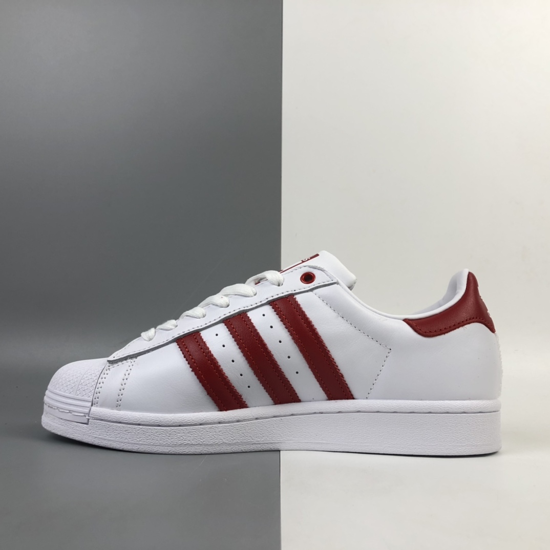 200 Adidas Originals Superstar“ 白红金 情人节趣味魔术贴”三叶草贝壳头经典百搭休闲运动板鞋 FY3117