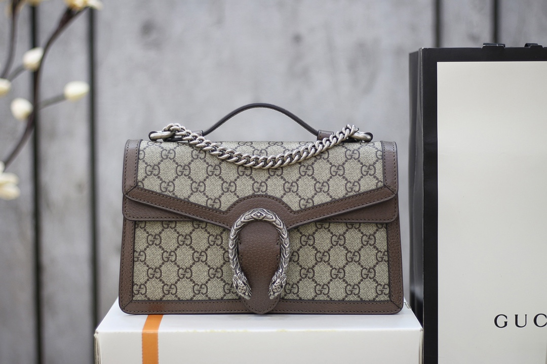 GUCCI Dionysus серия с двойной пряжкой в виде головы тигра, регулируемый ремень-цепочка, сумка-тоут