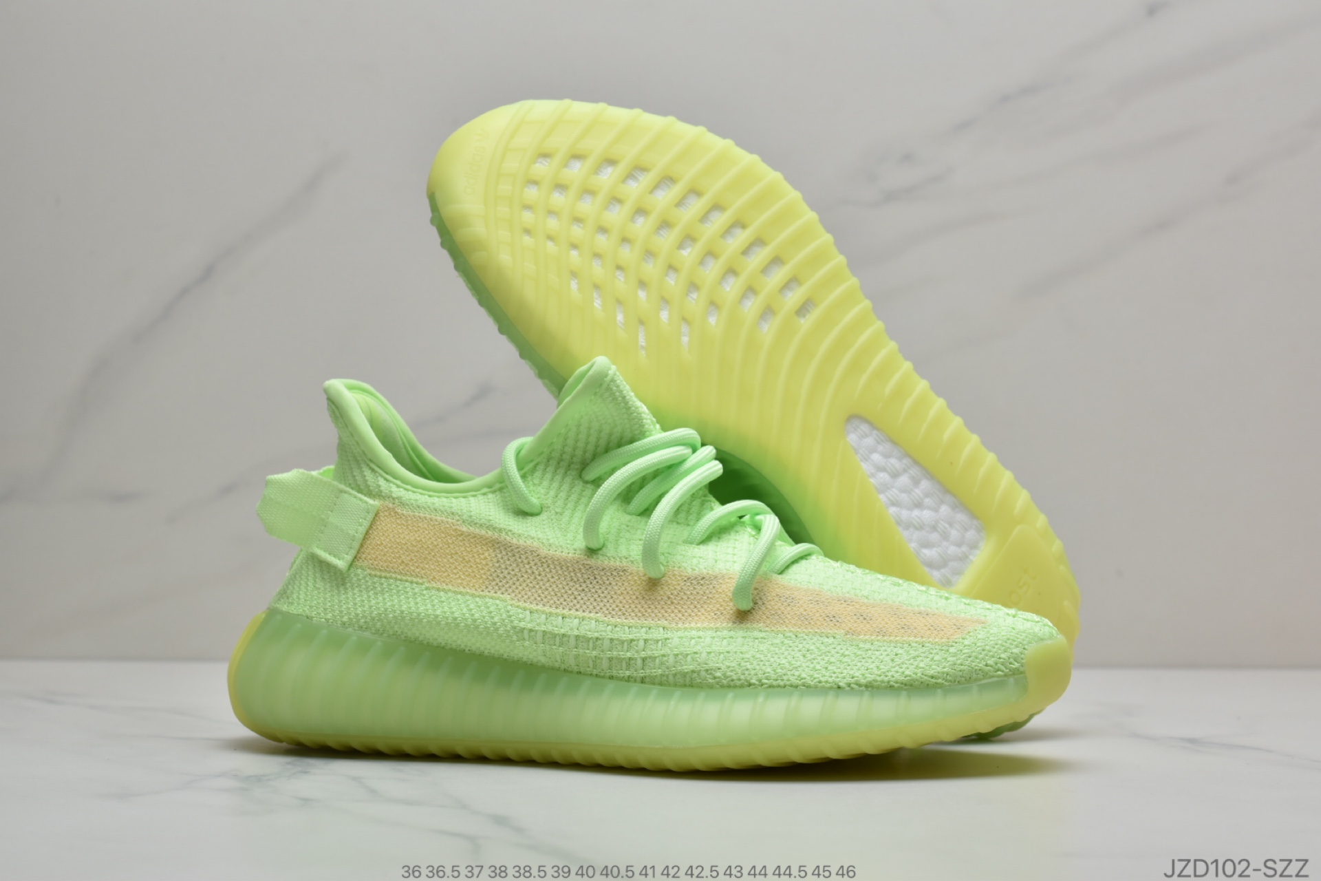 140 公司级 限定 荧光绿阿迪椰子350系列#Adidas Yeezy Boost 350 V2”GID” EG5293