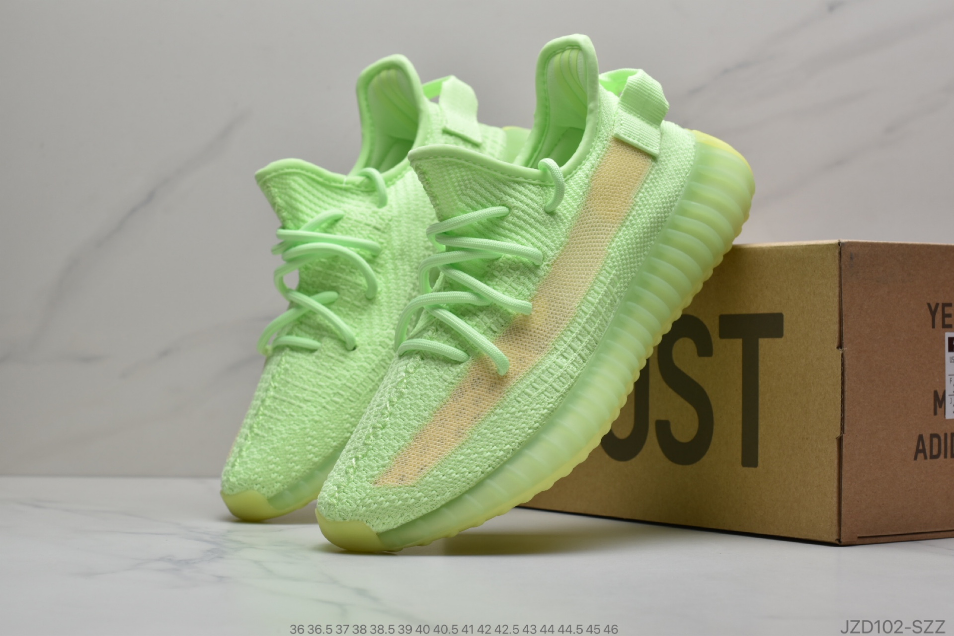 140 公司级 限定 荧光绿阿迪椰子350系列#Adidas Yeezy Boost 350 V2”GID” EG5293