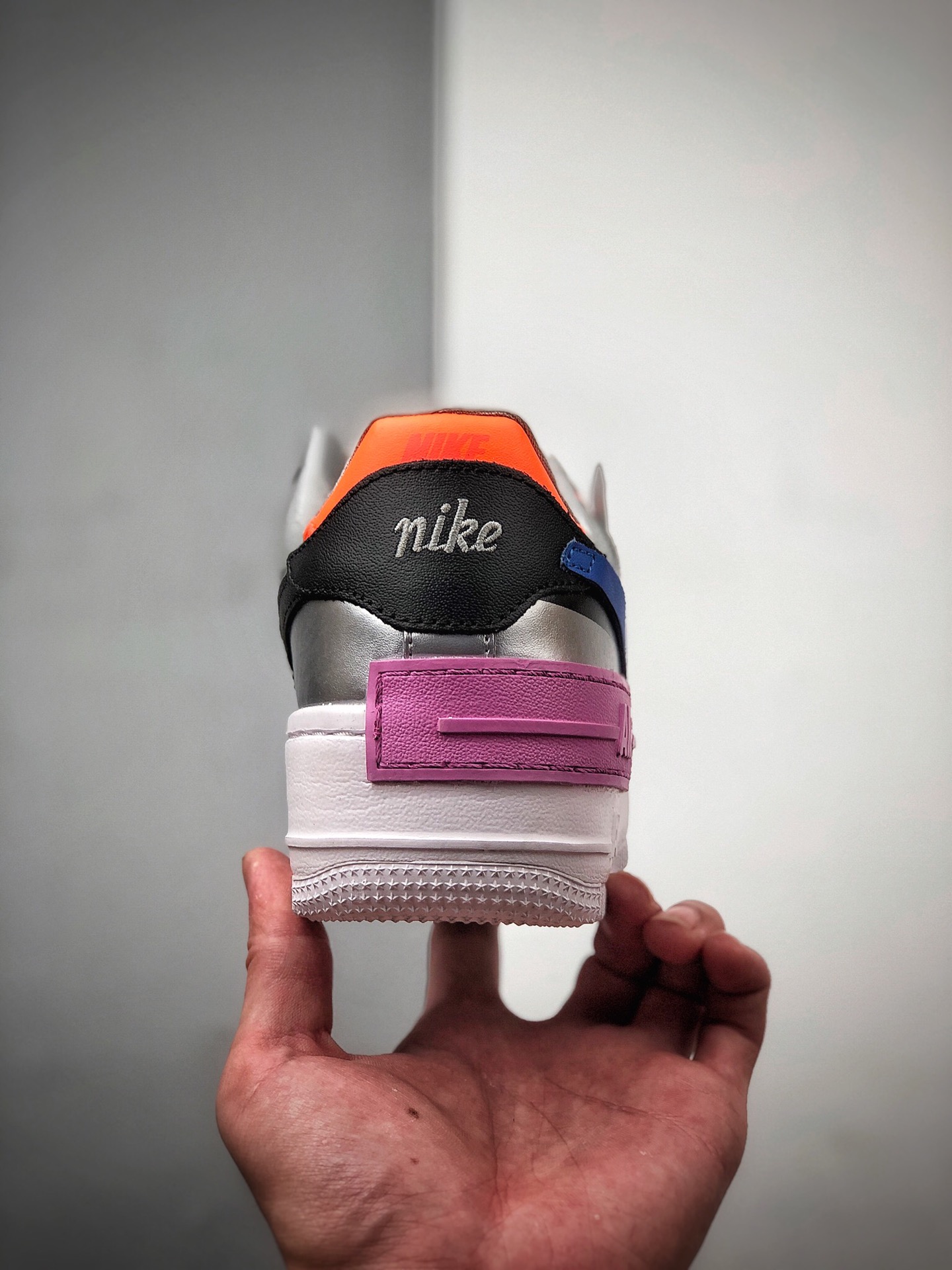200  公司级 NK WMNS Air Force 1 Shadow 银紫 轻量增高低帮百搭板鞋CW6030-001