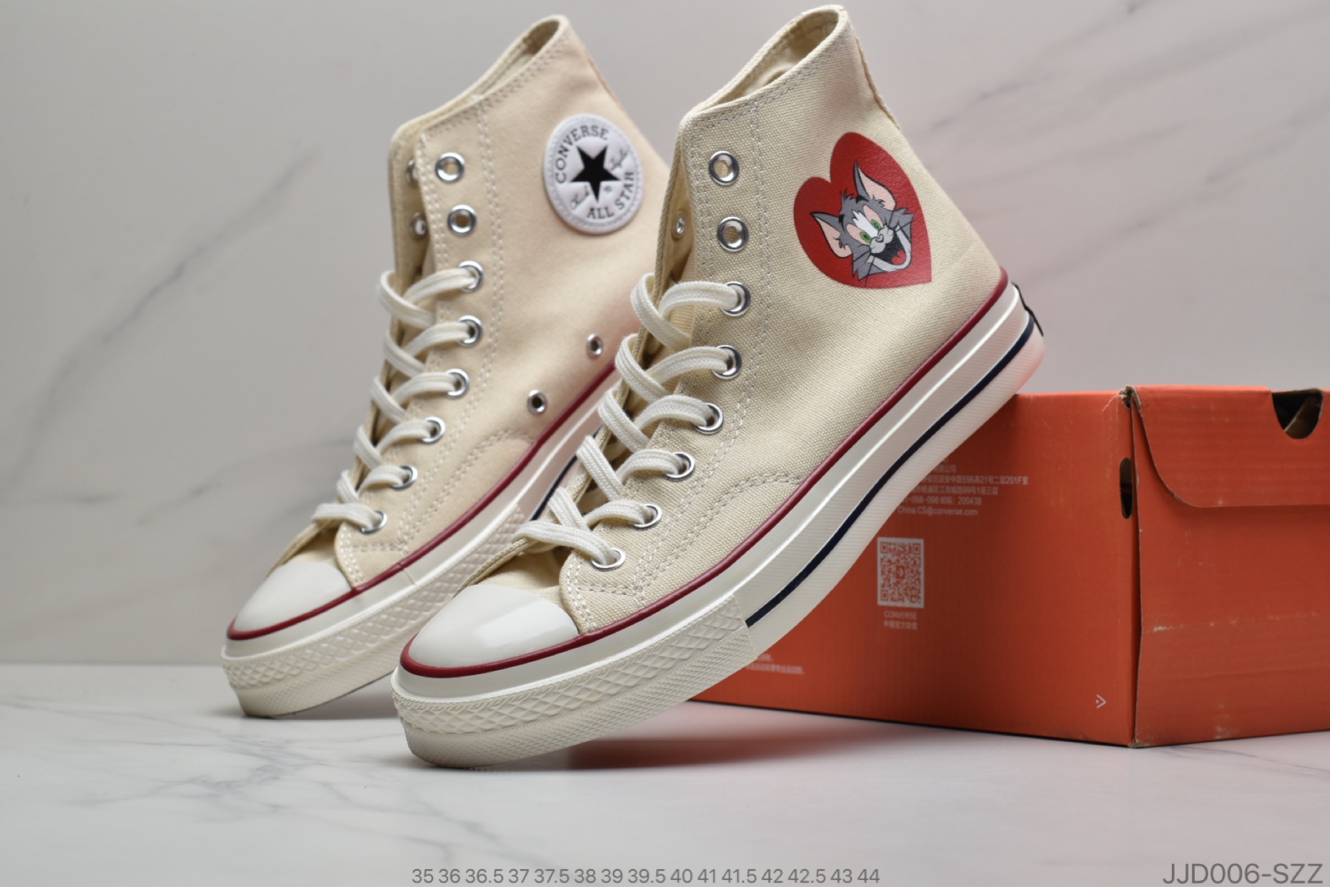 130 Tom&Jerry x 匡威Converse Chuck Taylor All Star 1970s Hi 板鞋162053C