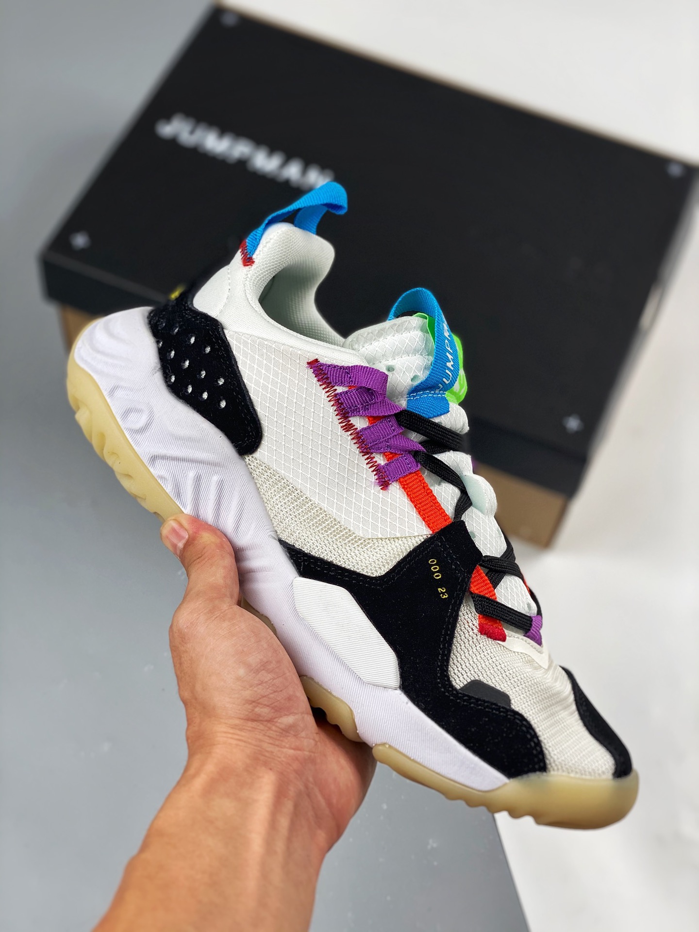 Air Jordan Delta React negro/púrpura, nuevo modelo completo, serie Delta deconstruida con espuma React, zapatillas depo…