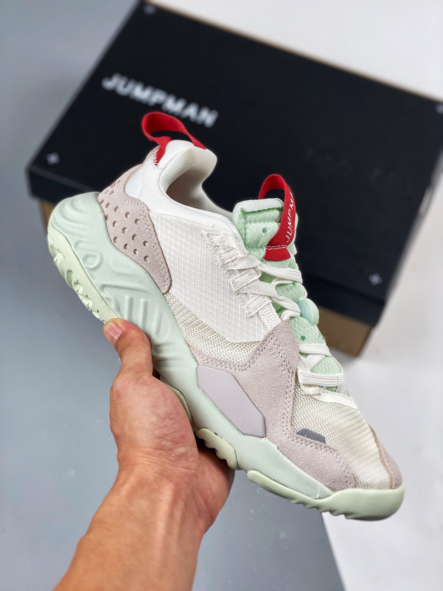 Air Jordan Delta React blanco/rojo, nuevo modelo completo, serie Delta deconstruida con espuma React, zapatillas deport…
