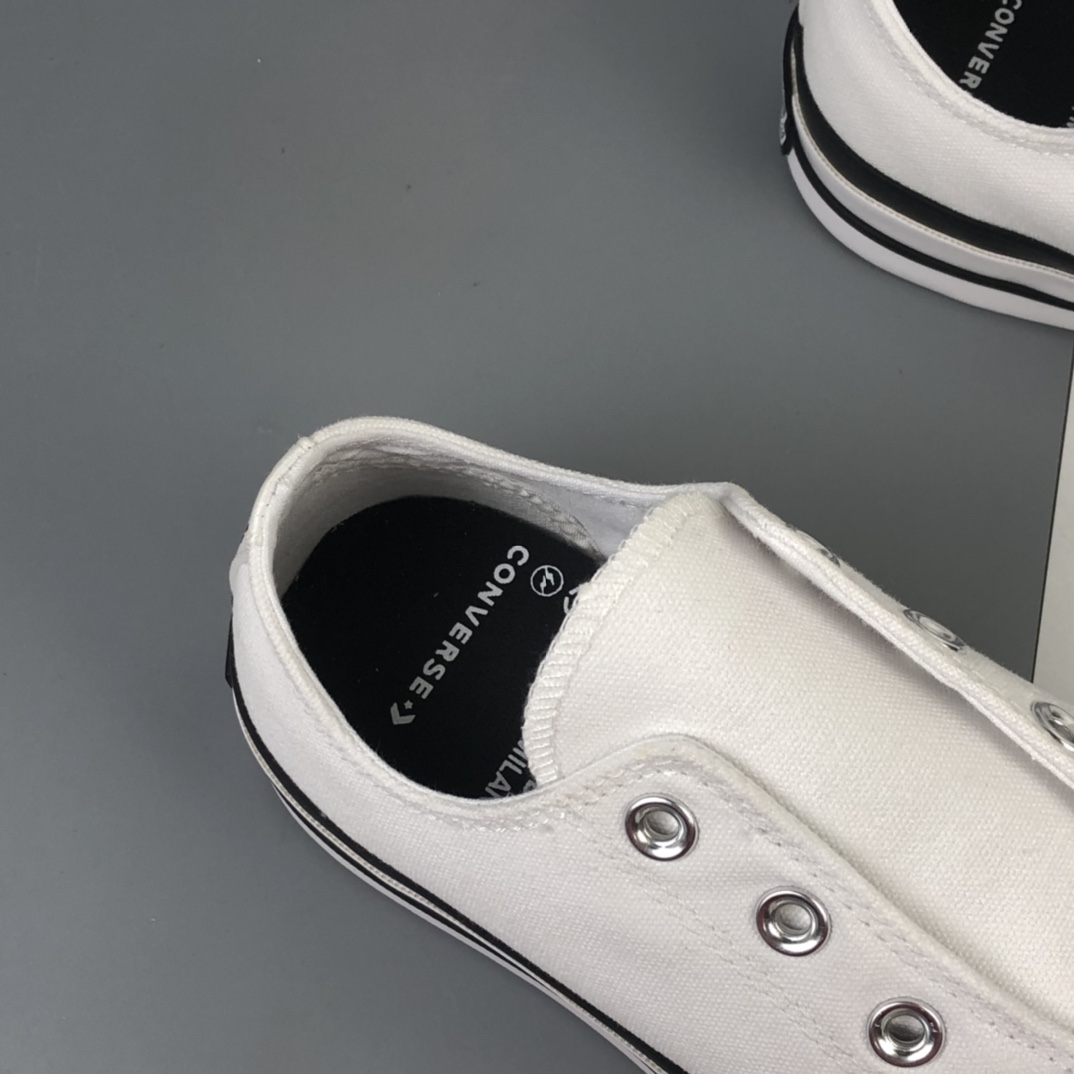 150 Converse Chuck Taylor All Star 1970s OX”Black/White”复古三星标低帮休闲运动硫化百搭板鞋“帆布白丝绸黑印花”161208C