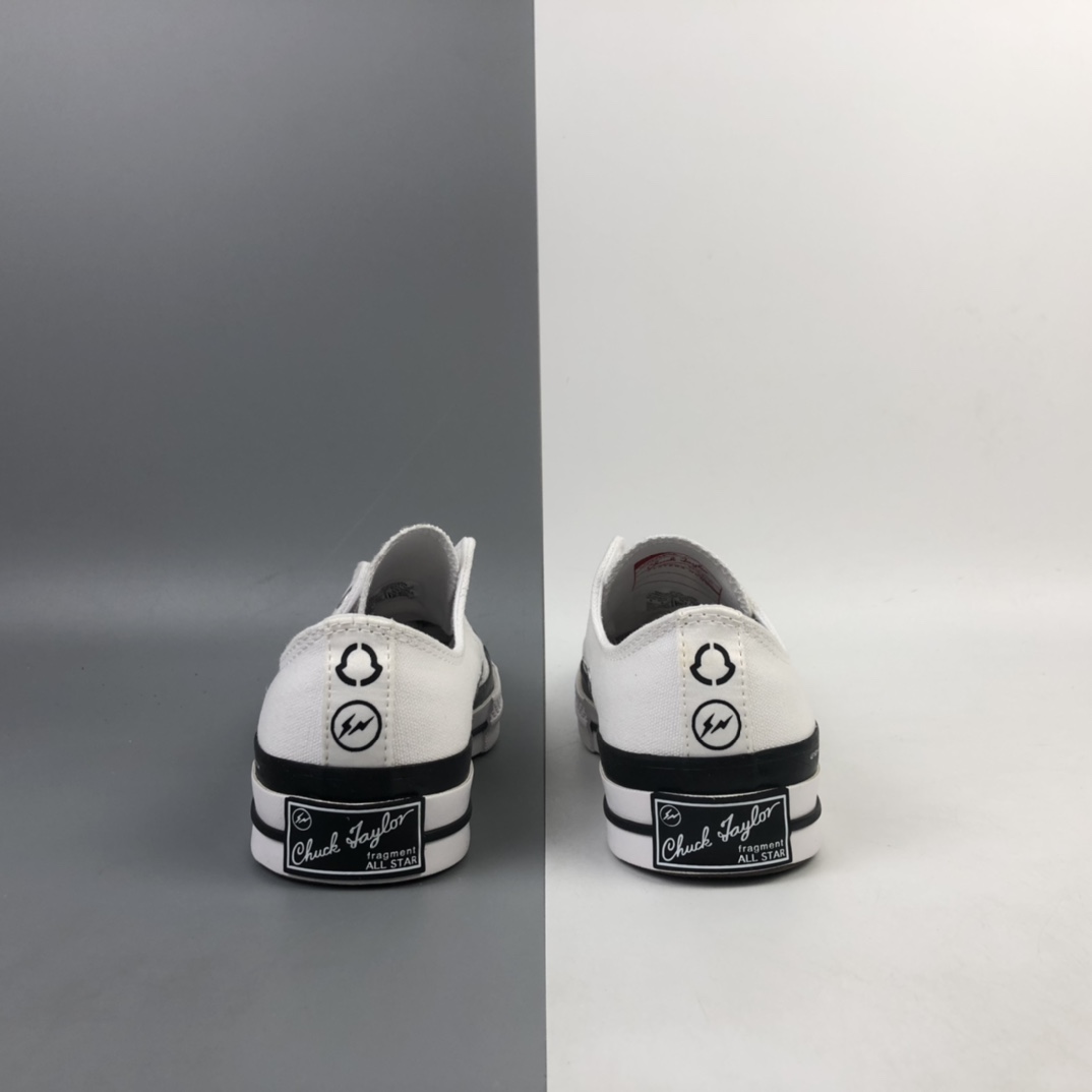 150 Converse Chuck Taylor All Star 1970s OX”Black/White”复古三星标低帮休闲运动硫化百搭板鞋“帆布白丝绸黑印花”161208C