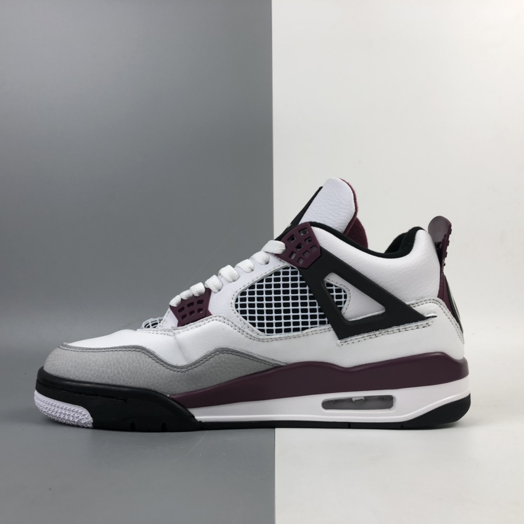 420 Air Jordan 4 Retro PSG AJ4 乔4 大巴黎 全头层白紫红色 巴黎圣日尔曼联名 CZ5624-100