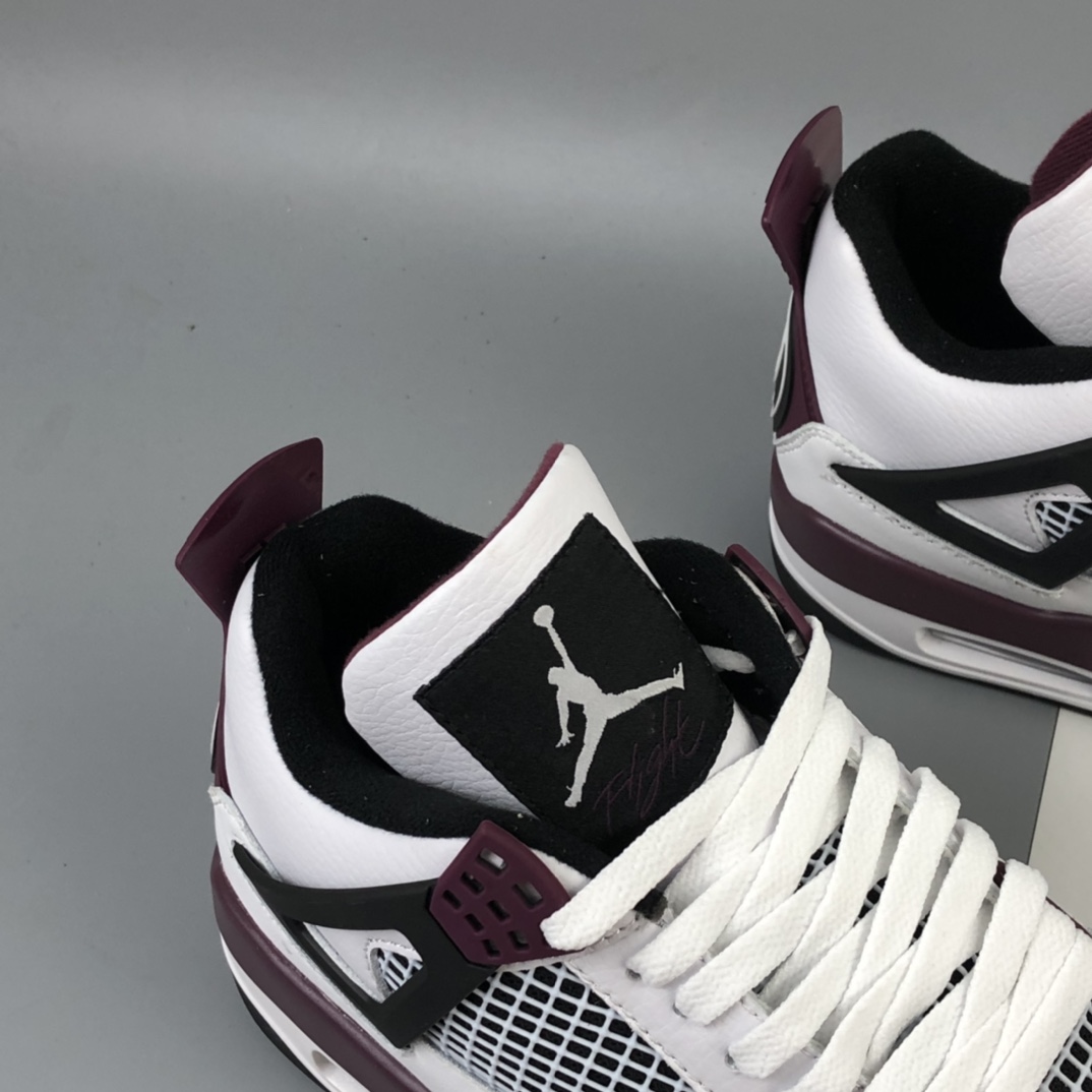 420 Air Jordan 4 Retro PSG AJ4 乔4 大巴黎 全头层白紫红色 巴黎圣日尔曼联名 CZ5624-100