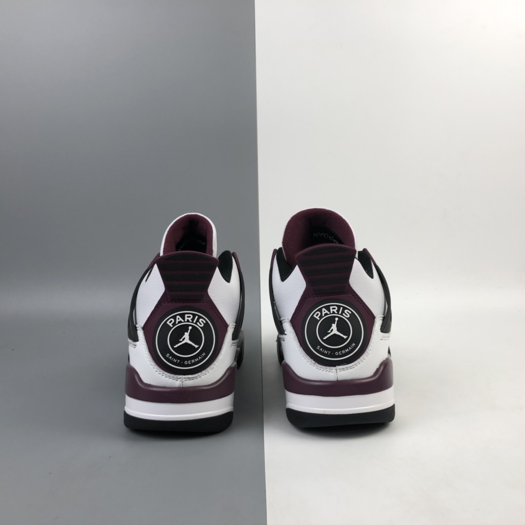 420 Air Jordan 4 Retro PSG AJ4 乔4 大巴黎 全头层白紫红色 巴黎圣日尔曼联名 CZ5624-100