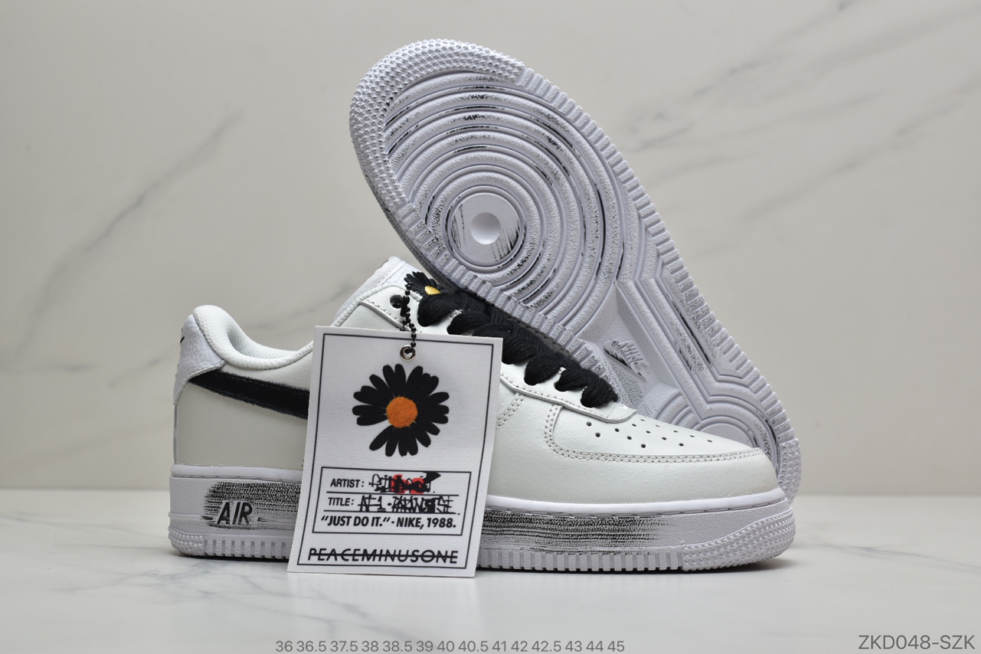 270 G-Dragon权志龙个人品牌PEACEMINUSONE x Nike Air Force 1”Para-noise” 雏菊 DD3223-100
