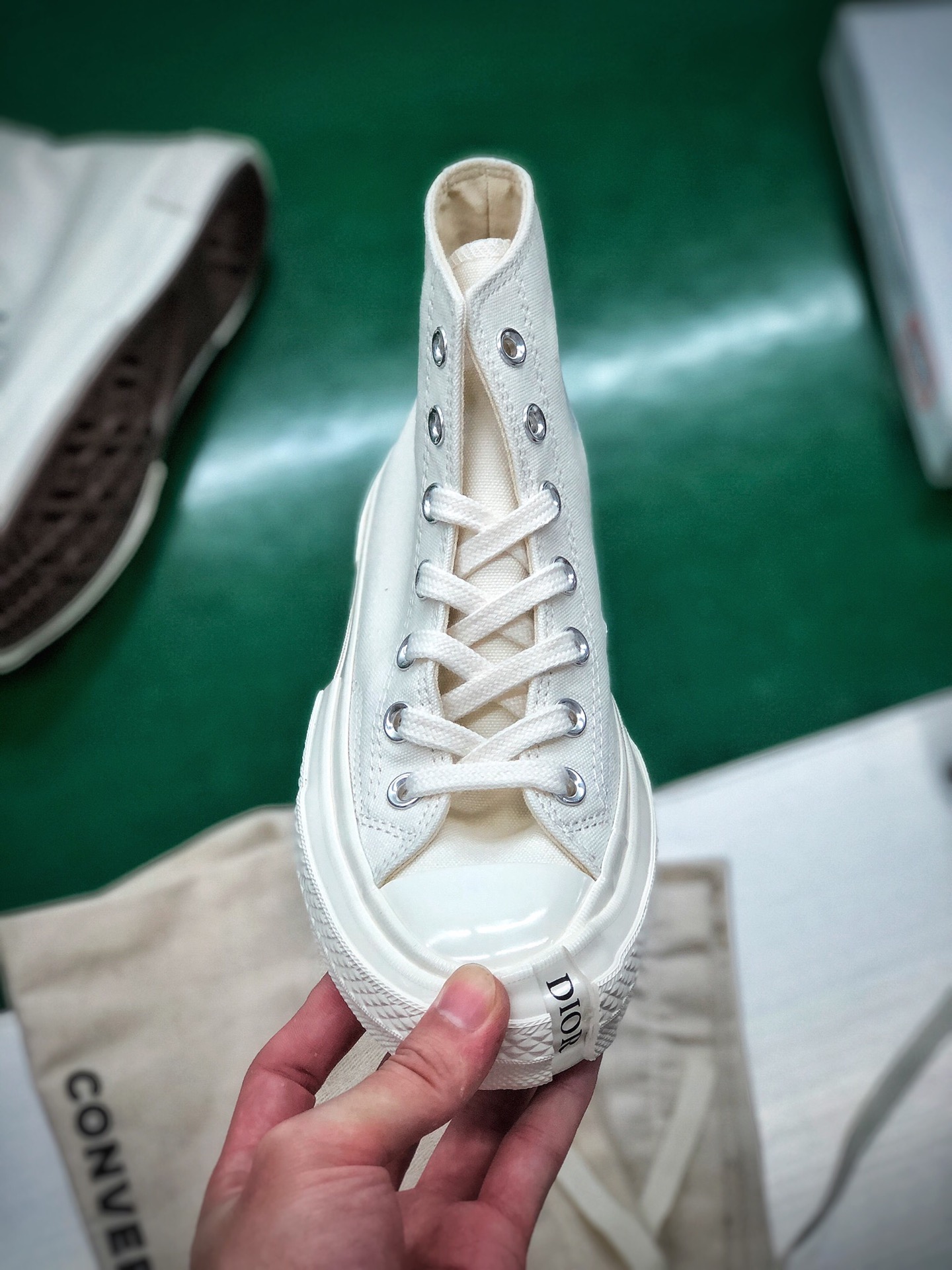 160  限定联乘高奢品牌·Dior迪奥 x Converse Restructured Chuck 1970 High”Not for Sale”复刻三星标高帮硫化休闲运动板鞋“帆布黑白Dior解构”168986C