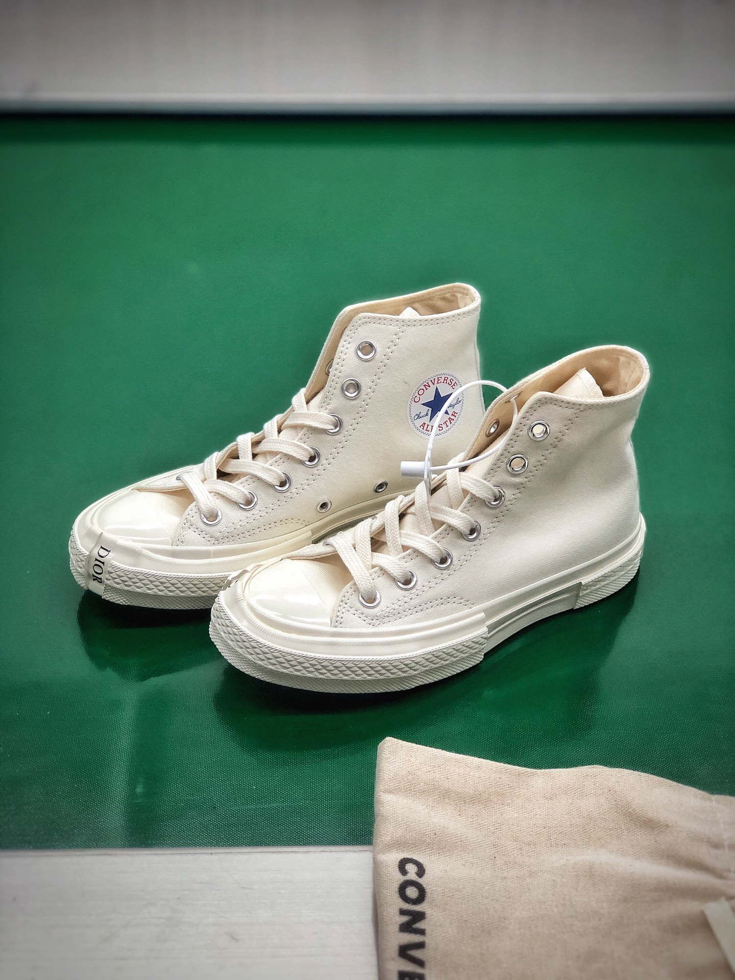 160  限定联乘高奢品牌·Dior迪奥 x Converse Restructured Chuck 1970 High”Not for Sale”复刻三星标高帮硫化休闲运动板鞋“帆布黑白Dior解构”168986C