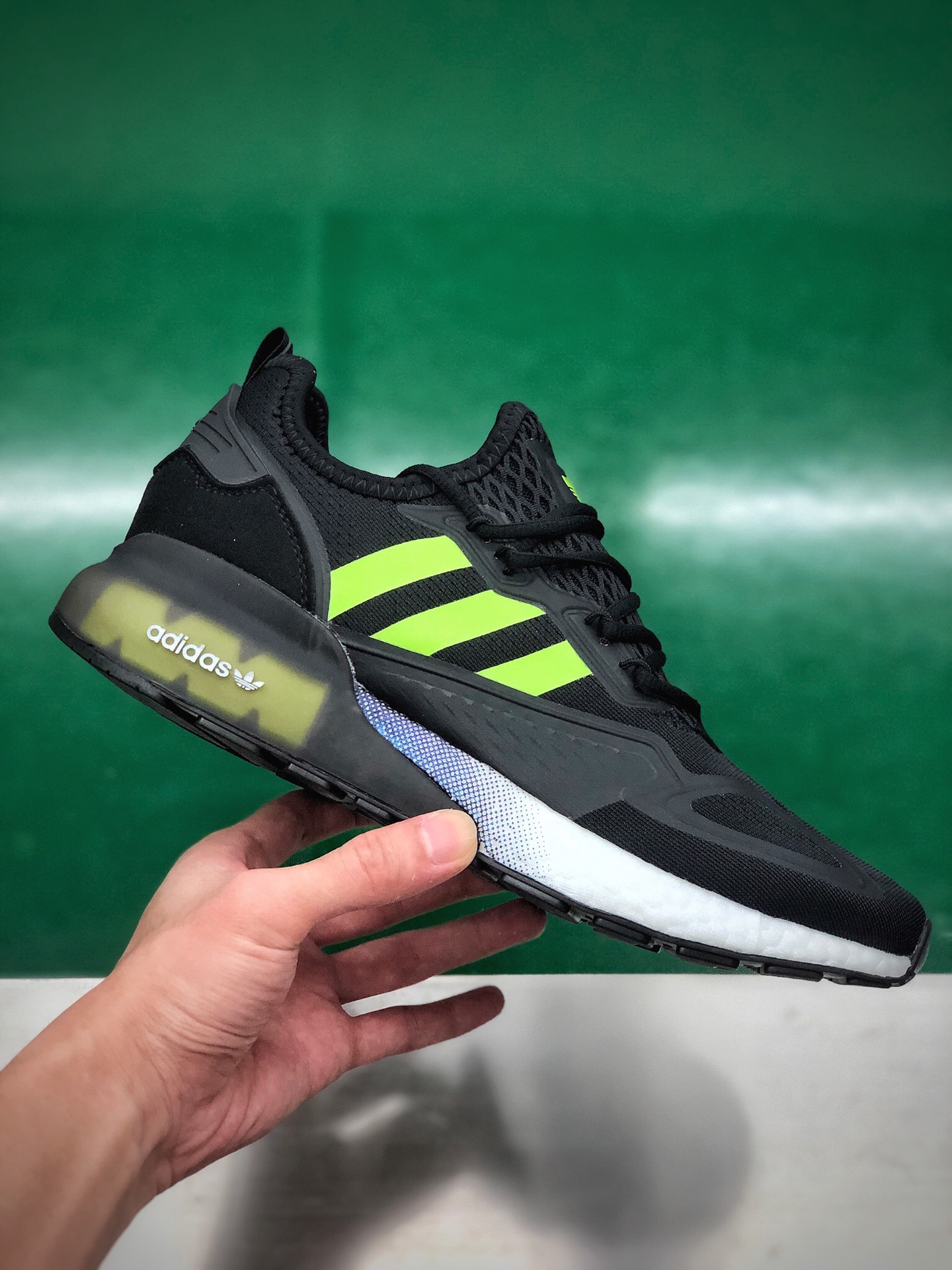 180 阿迪达斯/Adidas Originals ZX 2K Boost 全新爆米花缓震休闲运动跑鞋FV7472