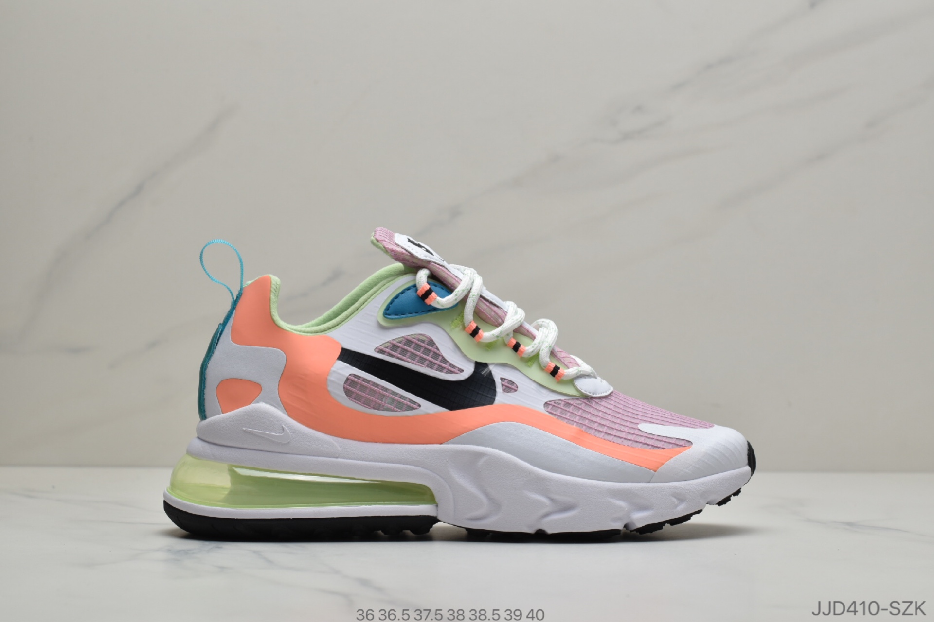 130 公司级耐克Nike  React Air Max 270混合科技后掌半气垫慢跑鞋货号：AT6174-100