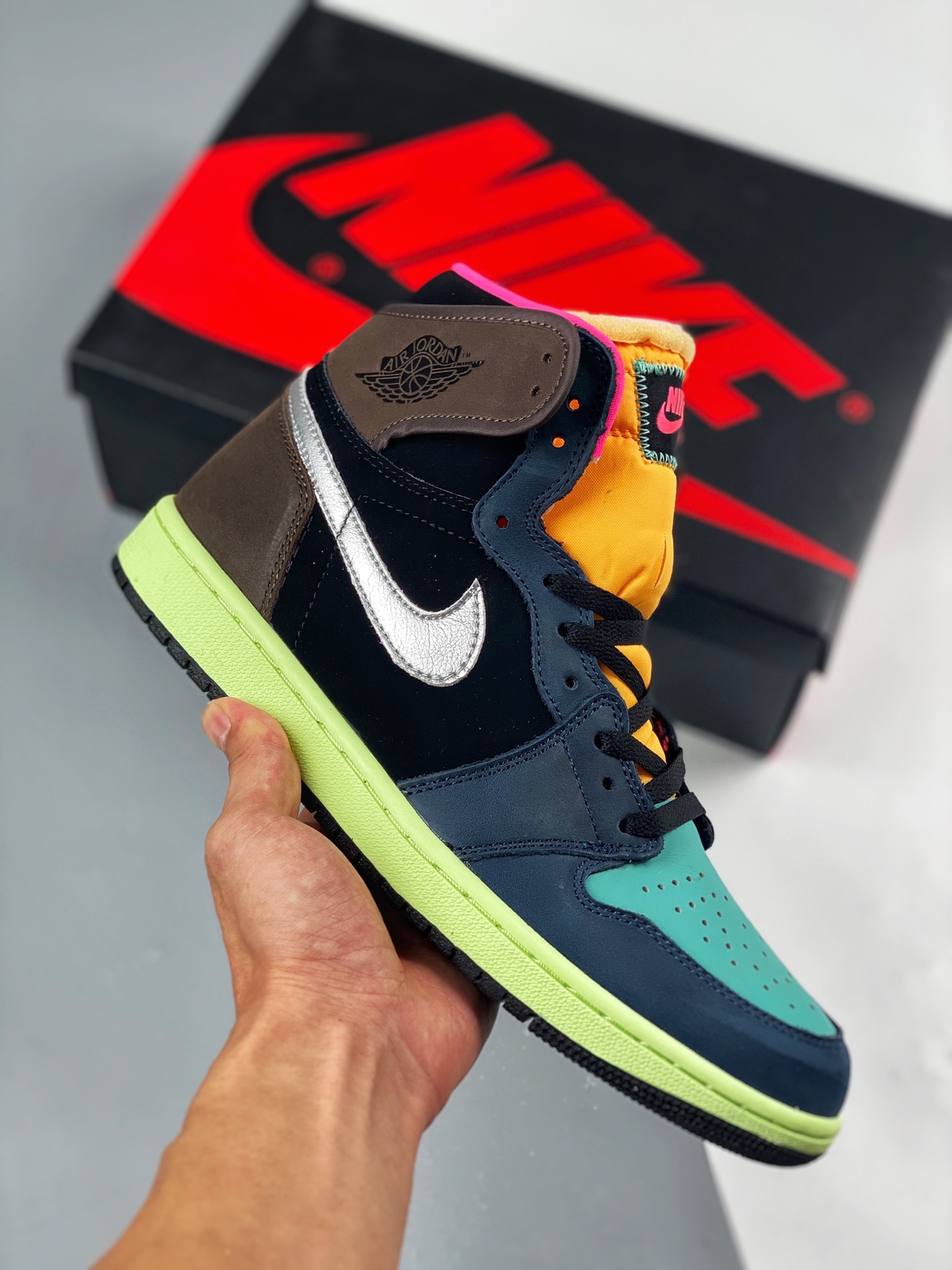 Apoyo pago contra reembolso Air Jordan 1 High OG "Bio Hack" Combinación de colores, N.º de artículo: 555088-201 Desarro…