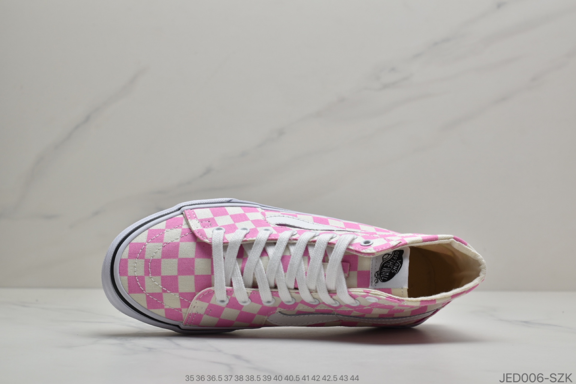 150 公司级万斯VANS SK8-HI粉红棋盘格高帮女鞋帆布鞋板鞋VN0A4U16XHX/V