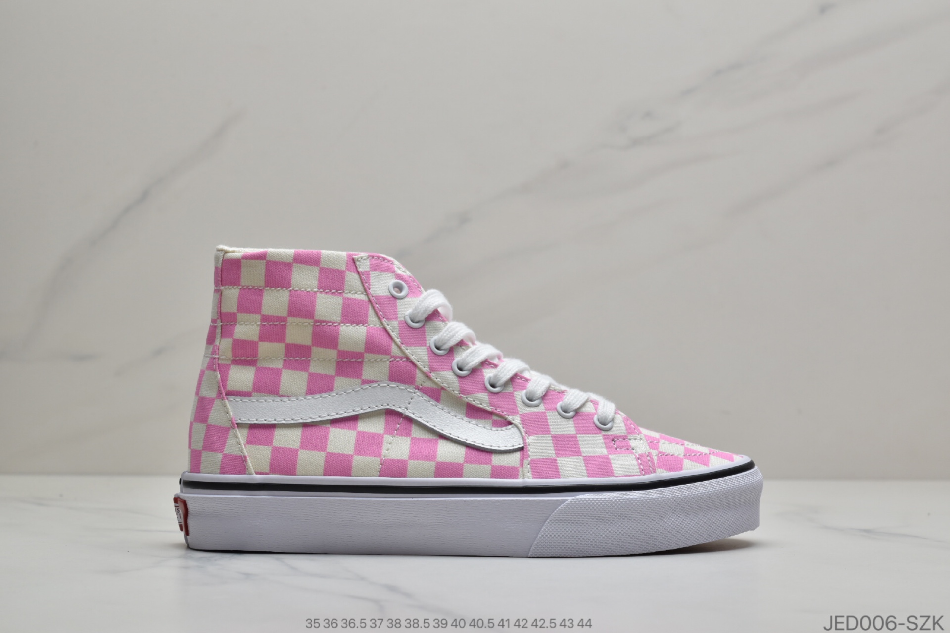 150 公司级万斯VANS SK8-HI粉红棋盘格高帮女鞋帆布鞋板鞋VN0A4U16XHX/V