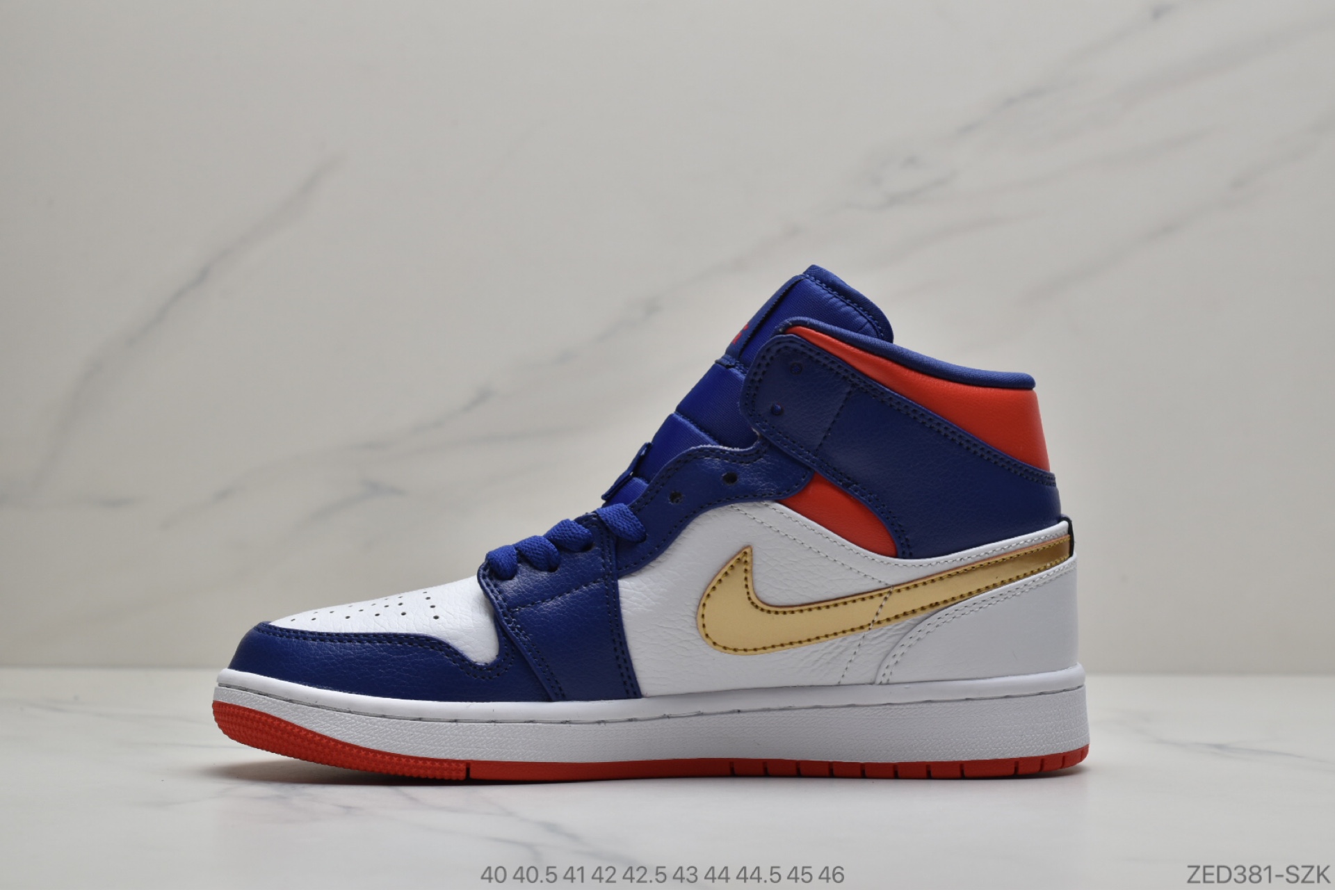 260 Air Jordan 1 Mid 白蓝红 AJ1 乔丹1代 aj1 乔1 中邦 BQ6931-104