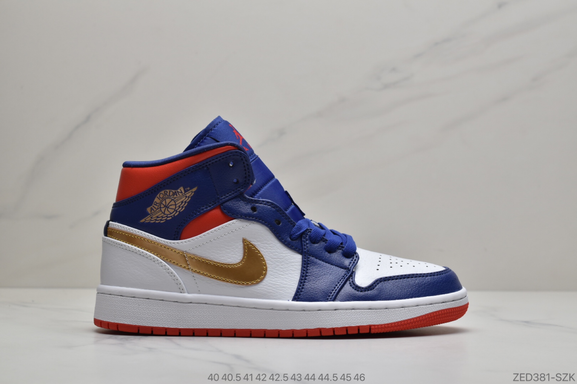 260 Air Jordan 1 Mid 白蓝红 AJ1 乔丹1代 aj1 乔1 中邦 BQ6931-104