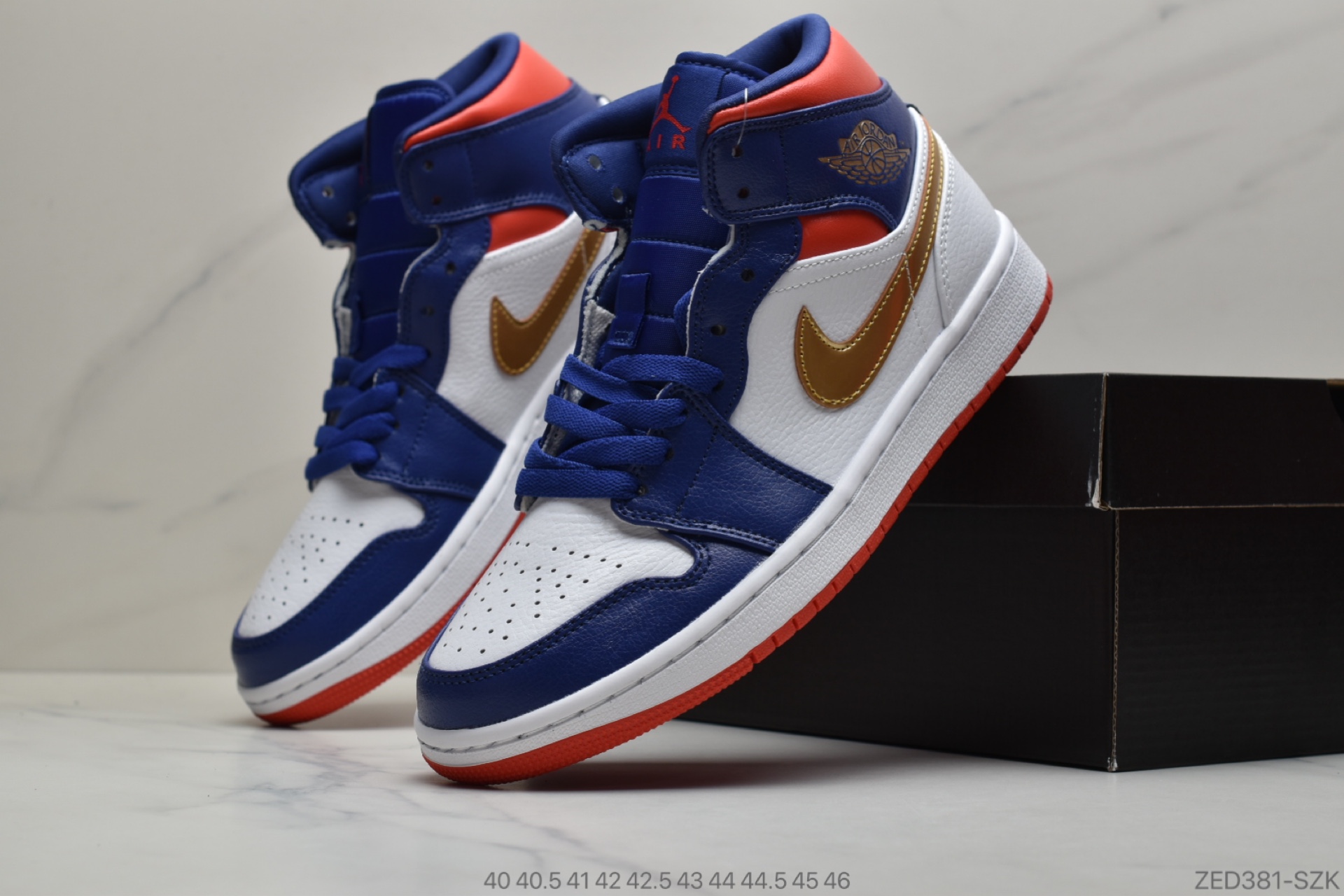 260 Air Jordan 1 Mid 白蓝红 AJ1 乔丹1代 aj1 乔1 中邦 BQ6931-104