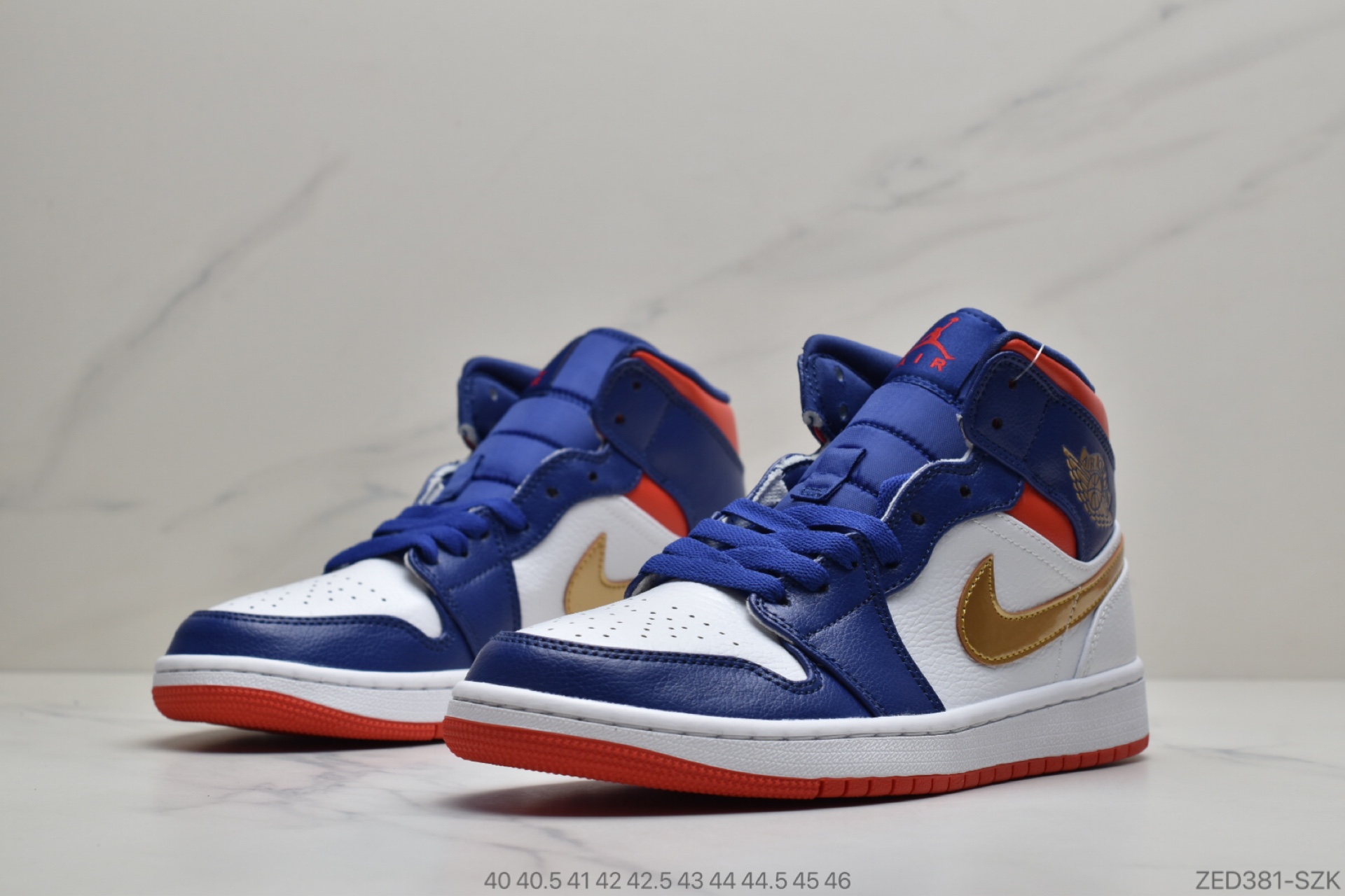 260 Air Jordan 1 Mid 白蓝红 AJ1 乔丹1代 aj1 乔1 中邦 BQ6931-104