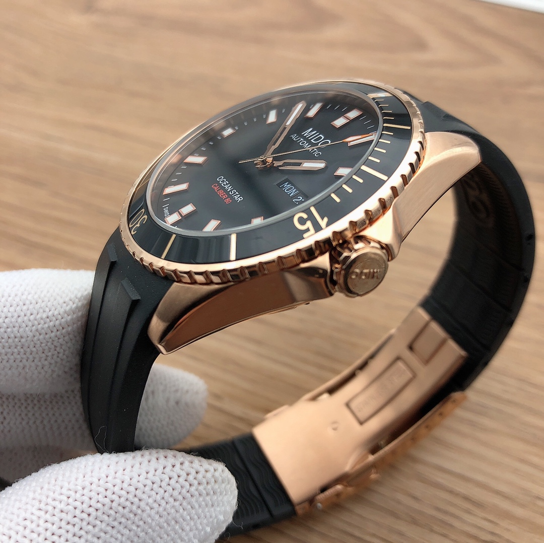 MIDO Leadr Series Men’s Watch: Black 316 Steel, Automatic, Calendar Design - 图片 6